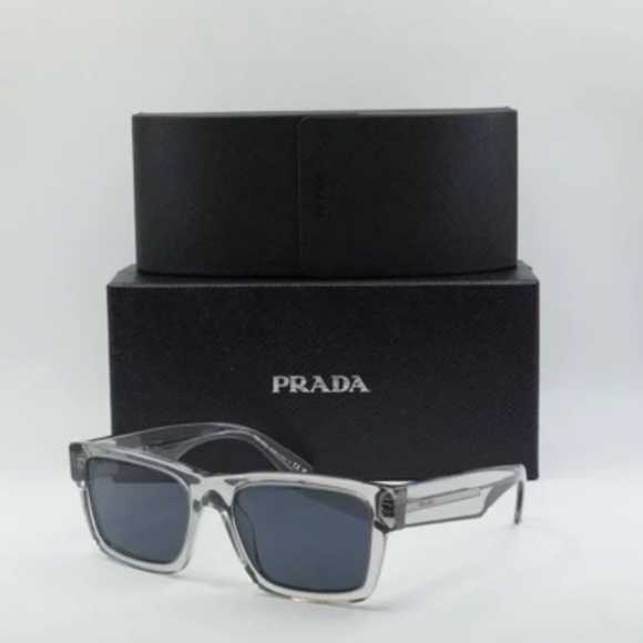 FINAL PRICE NEW PRADA PR 25ZS U430A9 CRYSTAL GREY / BLUE SUNGLASSES - Picture 8 of 8